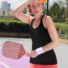 Ribbed Workout Tank Tops for Women with Built in Bra Tight Racerback Scoop Neck Athletic Top