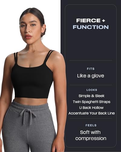 Women's Workout Sports Bras Fitness Yoga Crop Tank Twist Back Cami