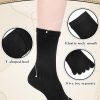 4 Pair Women Five Toe Socks Cotton Crew Ankle Socks with Toes for Women Men Athletic Running Yoga Daily