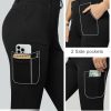 Women's Stretch Cargo Pants High Waist Bootcut Flare Leggings with 6 Pockets Soft Yoga Work Pants for Business Casual, Travel