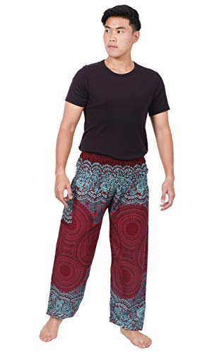 Mens Yoga Harem Lounge Boho Parachute Loose Baggy Pants