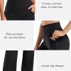 Wide Leg Pants Woman Yoga Pants with Pockets Stretch Loose Casual Lounge Sweatpants Petite/Regular/Tall