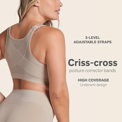 Posture Corrector Bra Wireless Front Closure Bra for Women Full Coverage