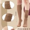 4 Pairs Slouch Socks for Women Bulk Stacked Boot 80s 90s Neon Slouch Knit Scrunchie Socks