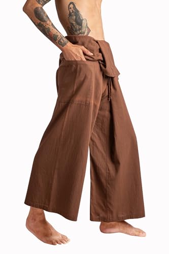 Thai Fisherman Pants - Hakama Pants Adjustable & Stylish for Yoga, Meditation, Dance, Martial Arts & More