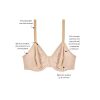 Women's Visual Effects Minimizer Bra, Slate