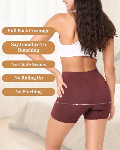 Womens Boyshort Panties Seamless Underwear Stretchy Boxer Briefs For Ladies 5 Pack
