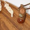 Original handmade soft ceramic crystal stone necklace, beautiful pendant necklace for both men and women, natural crystal