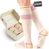 2 Pairs Compression Socks for Women, Compression Stockings Pregnancy for Leg Discomfort, Sitting, Anti-slip