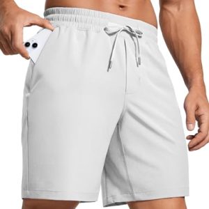 Men's Linerless Workout Shorts - 7'' Quick Dry for Running Sports Athletic Gym with Pockets