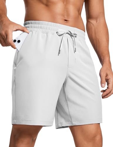 Men's Linerless Workout Shorts - 7'' Quick Dry for Running Sports Athletic Gym with Pockets