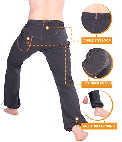 "Xlite Rock Climbing Bouldering and Yoga Pants. Lightweight Stretchy Trousers