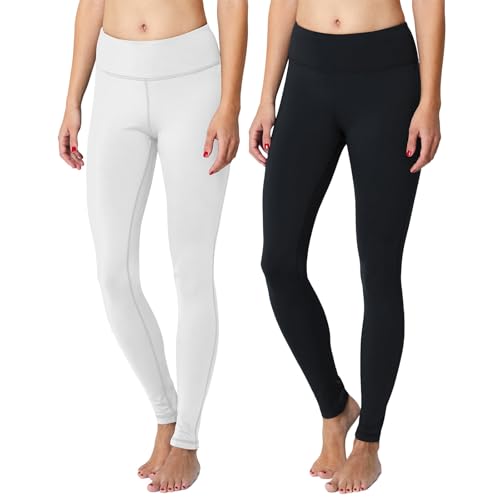 Women's Fleece Lined Leggings Thermal Warm Winter Tights High Waisted Yoga Pants Cold Weather with Pockets