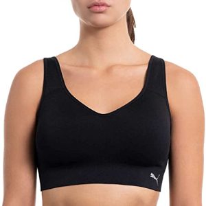 Women’s Seamless Convertible Sports Bra, 2-Pack, Black/Gray (Small)