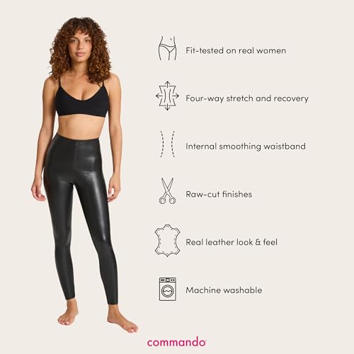 - Faux Leather Leggings | Sculpting Yet Soft & Flexible | Raw-Cut Finish | Machine Washable, Retains Shape & Color
