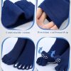 6 Pairs Women Toe Socks Non Slip Yoga Socks with Grip Men Pilates Toe Socks for Dance Gym