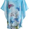 Women's 100% Silk Short Robe Bathrobe Nightgown Pajama Sleepwear -Classic Batwing Sleeved