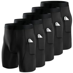 1/2/4/5 Pack Compression Shorts Men, Spandex Running Shorts Athletic Workout Sport Performance Baselayer Underwear
