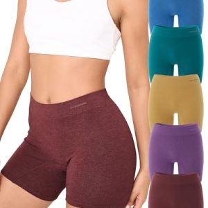 Womens Boyshort Panties Seamless Underwear Stretchy Boxer Briefs For Ladies 5 Pack