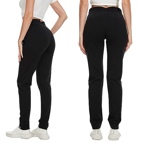Women's Merino Wool Jogger Pant Thermal Sweatpant for Running Breathable Wicking Anti-Odor