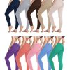 Womens Ultra Soft Cotton Stretch Full Length Footless Leggings Skinny Pant Tights | Multi Packs & Colors