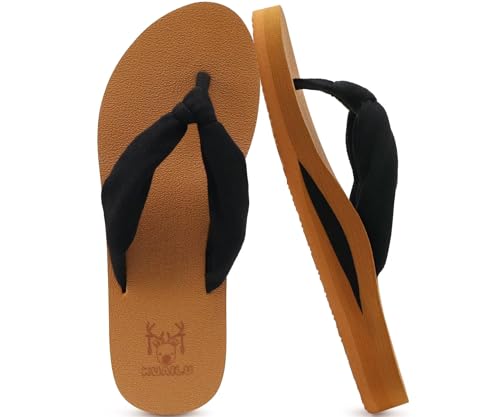 Flip Flops for Women with Arch Support Yoga Mat Comfortable Summer Beach Walking Thong Cushion Sandals Slip On Indoor Outdoor
