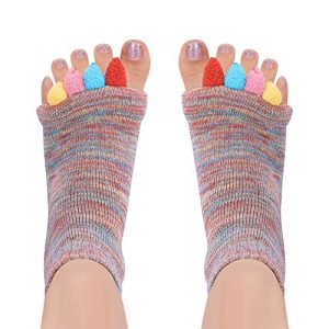 Toe Separator Socks for Men Women Comfy Foot Alignment Sock Massage Cotton Bunion Socks Yoga Sports GYM