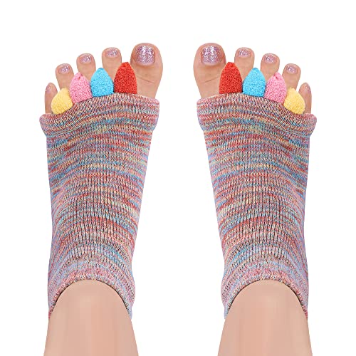 Toe Separator Socks for Men Women Comfy Foot Alignment Sock Massage Cotton Bunion Socks Yoga Sports GYM