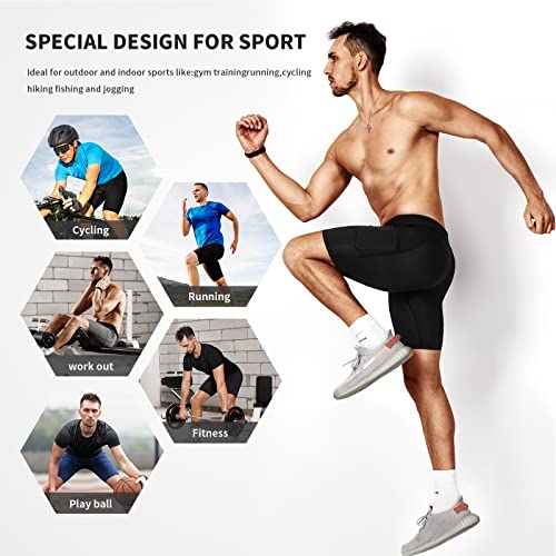 1/2/4/5 Pack Compression Shorts Men, Spandex Running Shorts Athletic Workout Sport Performance Baselayer Underwear