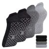 Unisex Non Slip Grip Socks with Cushion for Yoga Pilates Barre Home & Hospital