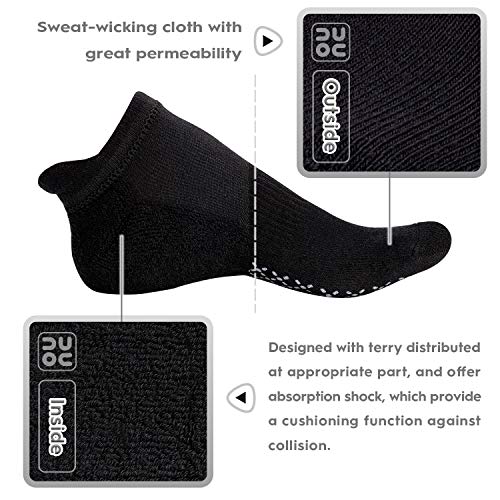 Unisex Non Slip Grip Socks with Cushion for Yoga Pilates Barre Home & Hospital