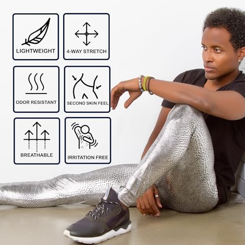 Metallic & Special Material Men's Leggings