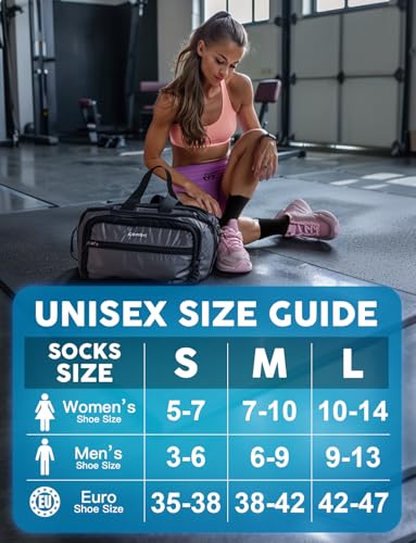 Womens Coolmax Bamboo Viscose Compression Running Crew Socks, Moisture-Wicking Anti-Blister Hiking&Gym Athletic