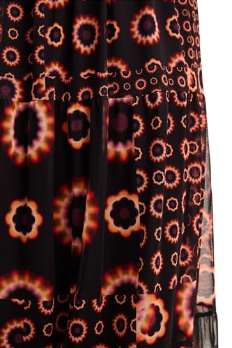 Women's Geometric Combination Midi Dress