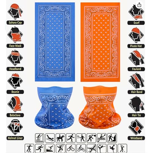 Face Mask Multi Bandana Neck Gaiter Seamless Magic Headband Outdoor Face Scarf for Dust Wind and UV Resistance