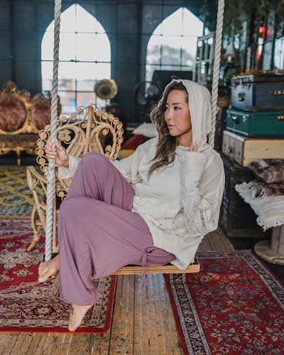 Harem Boho Cotton Summer Pants for Women, Loose Lightweight Pants for Women with Pockets, Womens Casual Beach and Yoga Pants