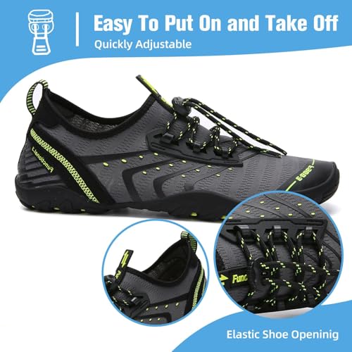 Water Shoes for Women Men Barefoot Beach Shoe Quick Dry Aqua Swim Socks for Surfing Yoga Size 4.5-15 Women/3-13.5 Men