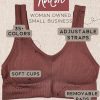 Women's 4 Pack Ribbed Bralette Crop Top Comfort Sports Bra