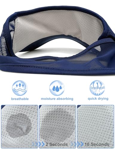 Sport Sun-Visor Hat Men Women Summer UV Protection, Lightweight Cooling Golf Running Tennis Sweat-Band Cap