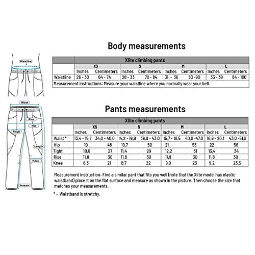"Xlite Rock Climbing Bouldering and Yoga Pants. Lightweight Stretchy Trousers