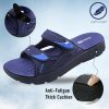 SIMPLUS Wide Women Non-Slip Cuhion Yoga Mat Athletic Slide Sandals