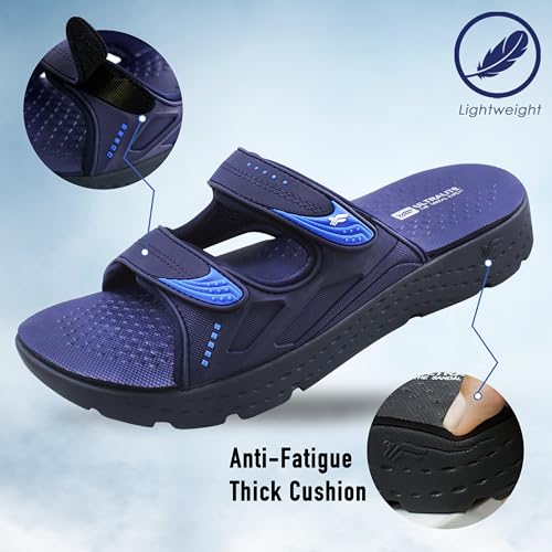 SIMPLUS Wide Women Non-Slip Cuhion Yoga Mat Athletic Slide Sandals