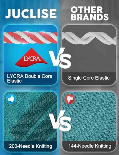 Womens Coolmax Bamboo Viscose Compression Running Crew Socks, Moisture-Wicking Anti-Blister Hiking&Gym Athletic