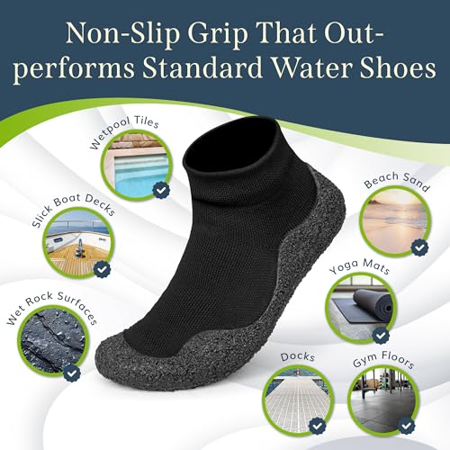 Barefoot Flex Minimalist Sock Shoes for Men and Women - Lightweight Zero Drop Barefoot Socks for Swimming, Yoga, Beach,