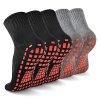5 Pairs Non Slip Socks Non Skid Sticky Grippy Yoga Pilates Hospital Sock Men Women
