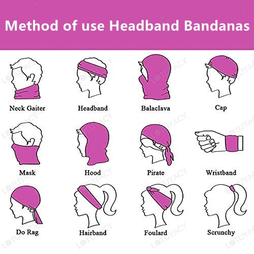 Face Mask Multi Bandana Neck Gaiter Seamless Magic Headband Outdoor Face Scarf for Dust Wind and UV Resistance