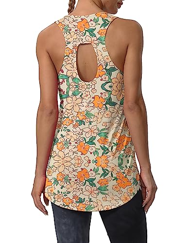 Womens Workout Athletic Tank Tops Loose Gym Yoga Racerback Sleeveless Running Sports Shirts Tops