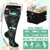 6 Pairs Plus Size Compression Socks for Women Wide Calf Extra Large Knee High Support for Travel Yoga Running Circulation