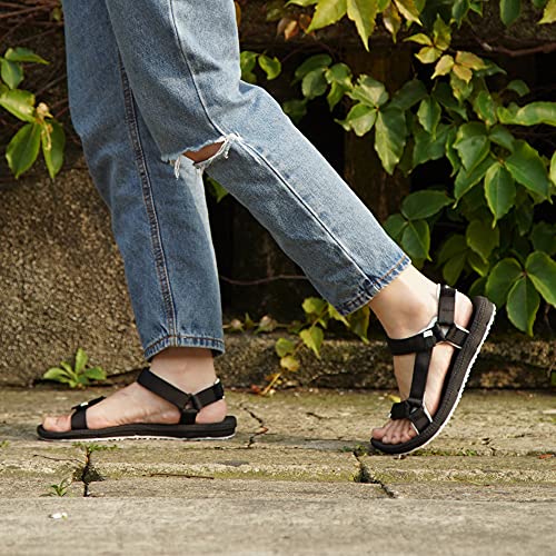 SIMPLUS Unisex Ultra-Cuhion Yoga Mat Athlete Sandals Adjustabl Straps with Heel Support