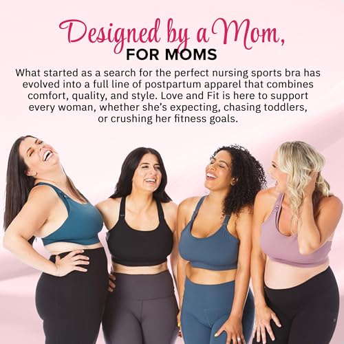 51ne8-yB8XL.jpg Strappy Back Nursing Sports Bra - On-The-Go Comfortable Breastfeeding Bra with Low-Mid Support, Thicker Band